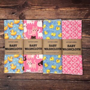 Double-sided Flannel Baby Washcloths (2 pack)